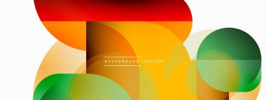 Yuvarlak üçgen çizgileri ve daireleri şekillendirir. Duvar kağıdı afişi arkaplanı veya iniş sayfası için Geometrik vektör çizimi