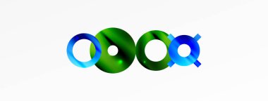 Çember bileşimi soyut arkaplan. Duvar kağıdı, afiş, arkaplan veya iniş için moda tekno iş şablonu