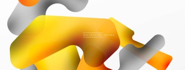 Colorful bright abstract shapes composition. Digital web futuristic template for wallpaper, banner, background, card, book Illustration, landing page