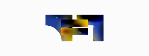 Динамічна Композиція Блискучі Геометричні Фігури Абстрактний Фон Модний Технологічний Бізнес — стоковий вектор