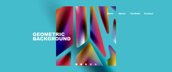 Abstract Geometric Landing Page Creative Background Wallpaper Banner Background Web — Archivo Imágenes Vectoriales