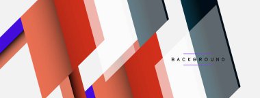 Vektör arkaplanı. Gölge efektli soyut örtüşen renk çizgileri tasarımı. Duvar kağıdı afişi için resim arkaplanı veya iniş sayfası