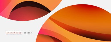 Yaratıcı geometrik duvar kağıdı. Asgari soyut arkaplan. Duvar kağıdı arkaplanı veya iniş sayfası için daire ve dalga kompozisyon vektör çizimi