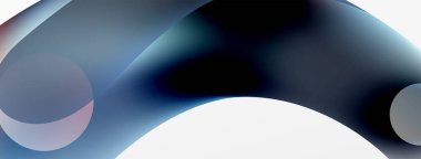 Fluid abstract background, round shapes and circle flowing design for wallpaper, banner, background or landing