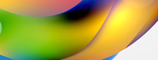 Fluid Abstract Background Shapes Circle Flowing Design Wallpaper Banner Background — Vettoriale Stock