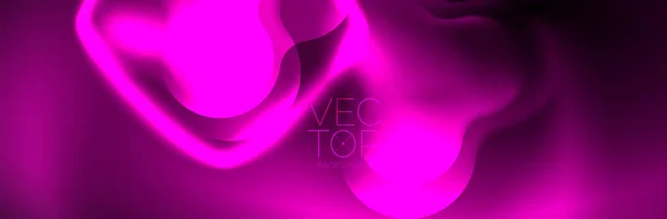 Magic Neon Glowing Lights Abstract Background Wallpaper Design Vector Illustration — Vetor de Stock