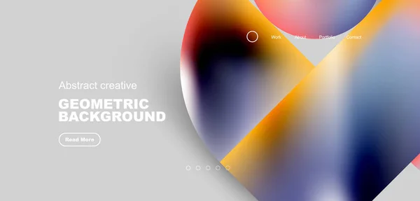 抽象円と円の要素幾何学的背景 バナー リーフレット カタログ カバー チラシのベクトルイラスト — ストックベクタ