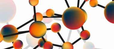 Line points connections geometric abstract background