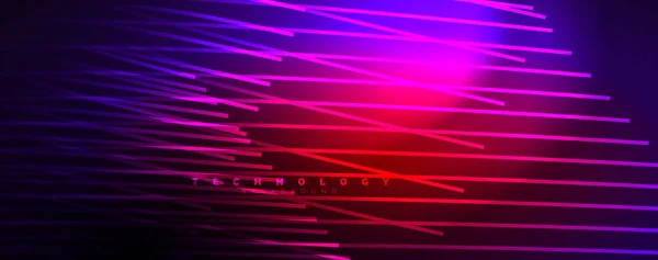 Neon Glanzend Licht Abstracte Lijnen Lichtstralen Concept Abstracte Achtergrond Vector — Stockvector