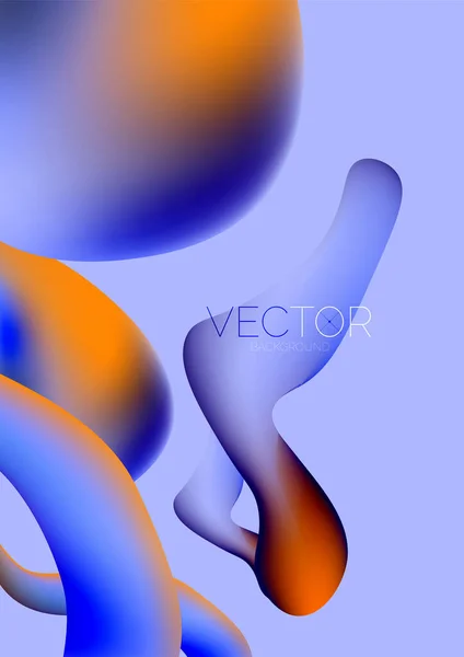 Fluid Shapes Vertical Wallpaper Background Vector Illustration Banner Background Landing — Stock Vector