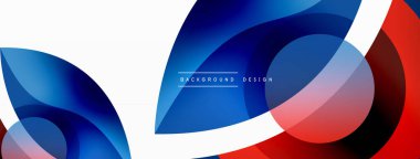 Renkli geometrik şekilli soyut arkaplan. Yuvarlak şekilli, daire ve çizgilerle çok güzel bir arka plan. Geometrik tasarım. Vektör illüstrasyonu