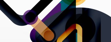 Geometrik ilkeller. Çizgiler, çemberler soyut arkaplan