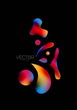 Fluid shapes vertical wallpaper background. Vector illustration for banner background or landing page