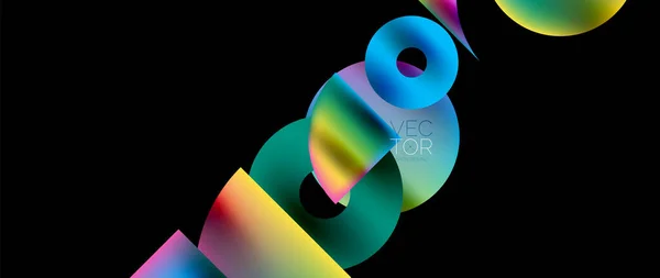 Circle Composition Abstract Wallpaper Background — 스톡 벡터