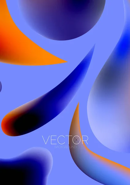 Fluid Shapes Vertical Wallpaper Background Vector Illustration Banner Background Landing — Vettoriale Stock