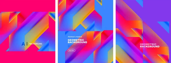 Ensemble Milieux Abstraits Composition Éléments Géométriques Chevauchant Illustration Vectorielle Pour — Image vectorielle
