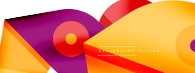 Minimum geometrik duvar kağıdı. Yaratıcı soyut arka plan. Duvar kağıdı arkaplanı ya da iniş sayfası için basit çizgiler ve daire kompozisyon vektör illüstrasyonu