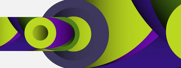 Αφηρημένο Φόντο Ελάχιστοι Γεωμετρικοί Κύκλοι Και Στρογγυλά Σχήματα Στυλ Βαθιά — Διανυσματικό Αρχείο