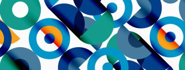 Renkli çember soyut arkaplan. Duvar kağıdı, afiş, sunum, arkaplan şablonu