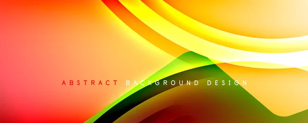 Dynamic Trendy Simple Fluid Color Gradient Abstract Background Line Effects — Stock Vector