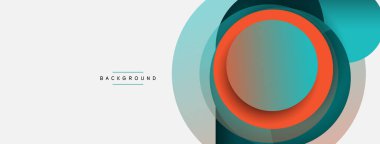 Yaratıcı geometrik duvar kağıdı. Asgari soyut arkaplan. Duvar kağıdı arkaplanı veya iniş sayfası için daire bileşimi vektör çizimi