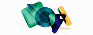 İlkel geometrik şekiller - çizgi, üçgen, kare ve daire bileşimi. Duvar kağıdı, pankart, arkaplan, iniş sayfası için vektör geometrik asgari özet arkaplan