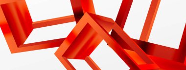 3 boyutlu küp vektör geometrik arkaplanı şekillendirir. Duvar kağıdı, afiş, arkaplan veya iniş için moda tekno iş şablonu