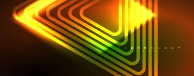 Neon parlak çizgiler ve açılar, sihirli enerji uzay ışığı konsepti. Duvar kağıdı, afiş, arkaplan, broşür, katalog, kapak, broşür