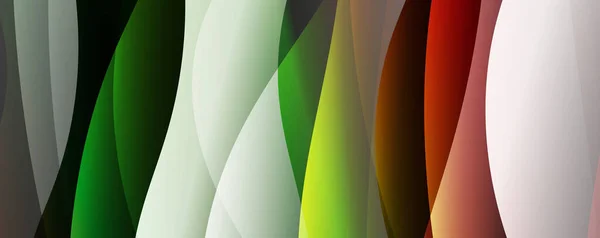ダイナミック波線効果のある流体色グラデーション ベクトルイラスト壁紙 バナー カード ブックイラスト ランディングページ — ストックベクタ