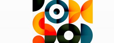 Renkli çember soyut arkaplan. Duvar kağıdı, afiş, sunum, arkaplan şablonu