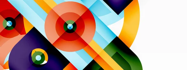 Творческие Геометрические Обои Минимальный Абстрактный Фон Яркие Цветовые Геометрические Формы — стоковый вектор