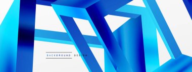 3 boyutlu küp vektör geometrik arkaplanı şekillendirir. Duvar kağıdı, afiş, arkaplan veya iniş için moda tekno iş şablonu