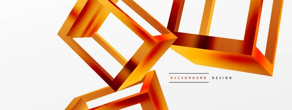 Cube Shapes Vector Geometric Background Trendy Techno Business Template Wallpaper — Vettoriale Stock