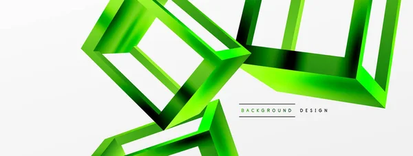 Cube Shapes Vector Geometric Background Trendy Techno Business Template Wallpaper — Stok Vektör
