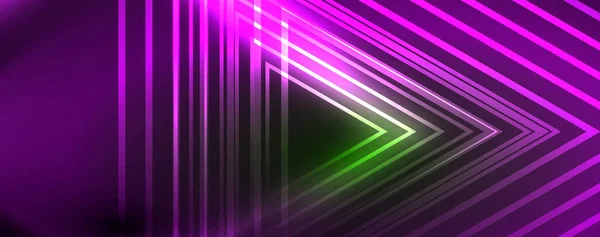 霓虹灯发光的技术线条 高科技的未来抽象背景模板 传单的矢量图解 — 图库矢量图片