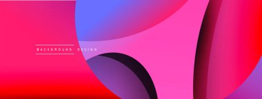 Yaratıcı geometrik duvar kağıdı. Asgari soyut arkaplan. Duvar kağıdı arkaplanı veya iniş sayfası için daire ve dalga kompozisyon vektör çizimi