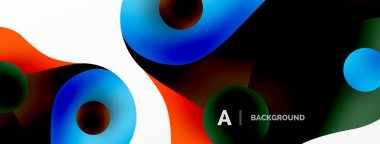 Akan geometrik şekiller, minimalist soyut arkaplanı oluşturur. Yuvarlak şekiller ve daireler. Yapay zeka teknolojisi, engelleme zinciri, iletişim için duvar kağıdı, 5G, bilim, iş