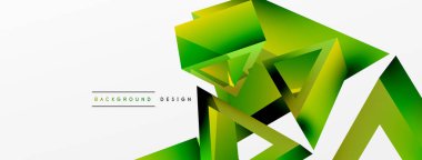 Üçgen soyut arkaplan. 3D vektör temel biçim teknolojisi veya iş konsepti bileşimi. Duvar kağıdı, afiş, arkaplan veya iniş için moda tekno iş şablonu