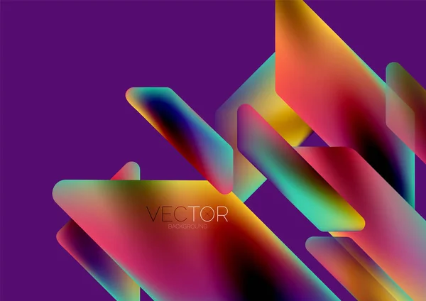 Fluid Color Dynamic Geometric Shapes Abstract Background Vector Illustration Wallpaper — Wektor stockowy