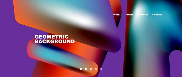 Colorful Geometric Background Landing Page Vector Illustration Wallpaper Banner Background — Vector de stock