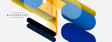 Soyut arkaplan. Yuvarlak şekiller, gri arkaplanda çizgiler. Duvar kağıdı afişi veya iniş sayfası için vektör illüstrasyonu