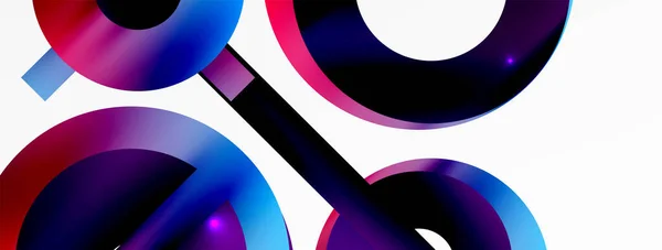Cirkelsamenstelling Abstracte Achtergrond Trendy Techno Business Template Voor Behang Banner — Stockvector