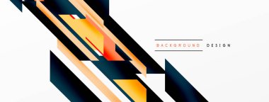 Minimum geometrik soyut arkaplan. Dinamik 3D çizgi kompozisyonu. Duvar kağıdı, afiş, arkaplan veya iniş için moda tekno iş şablonu