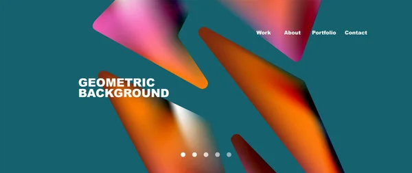 Abstract Geometric Landing Page Creative Background Wallpaper Banner Background Web — Image vectorielle