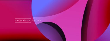 Yaratıcı geometrik duvar kağıdı. Asgari soyut arkaplan. Duvar kağıdı arkaplanı veya iniş sayfası için daire ve dalga kompozisyon vektör çizimi