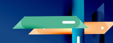 Arka plan dinamik çizgileri geometrik duvar kağıdı. Duvar kağıdı afişi ya da iniş sayfası için çizgili kompozisyon vektör illüstrasyonu