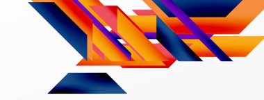 Minimum geometrik soyut arkaplan. Dinamik 3D çizgi kompozisyonu. Duvar kağıdı, afiş, arkaplan veya iniş için moda tekno iş şablonu