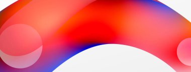 Fluid abstract background, round shapes and circle flowing design for wallpaper, banner, background or landing