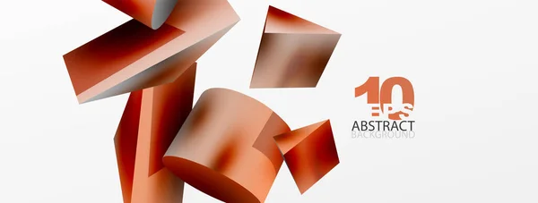 Metallic Shape Vector Geometric Background Trendy Techno Business Template Wallpaper — Stockvector