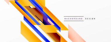 Minimum geometrik soyut arkaplan. Dinamik 3D çizgi kompozisyonu. Duvar kağıdı, afiş, arkaplan veya iniş için moda tekno iş şablonu